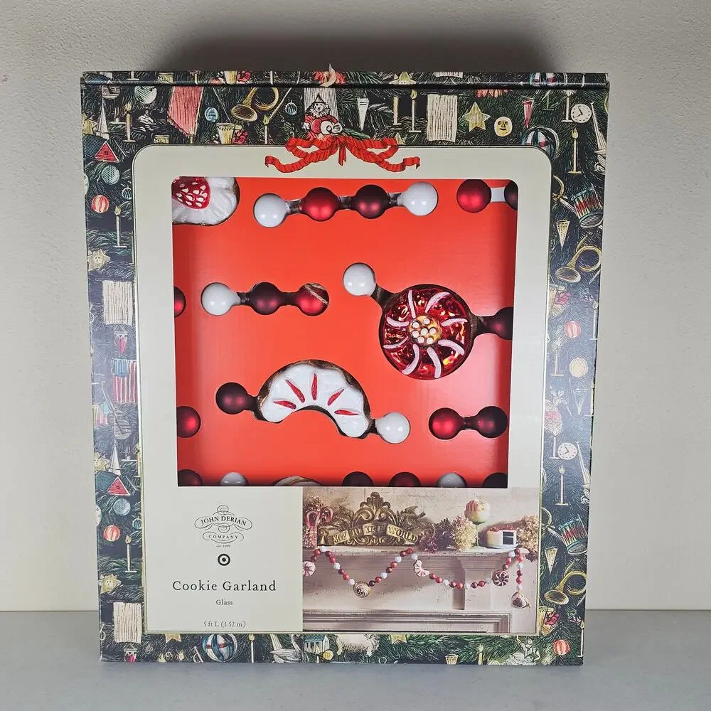 John Derian for Target COOKIE GARLAND Glass Christmas 2025 5' New in‎ Box